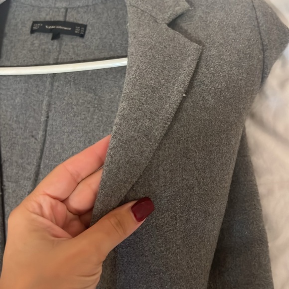 ZARA Grey vintage trench coat - Picture 2 of 2